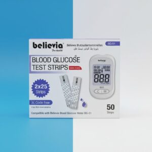 Believia Blood Glucose 50ct Test Strips Pack